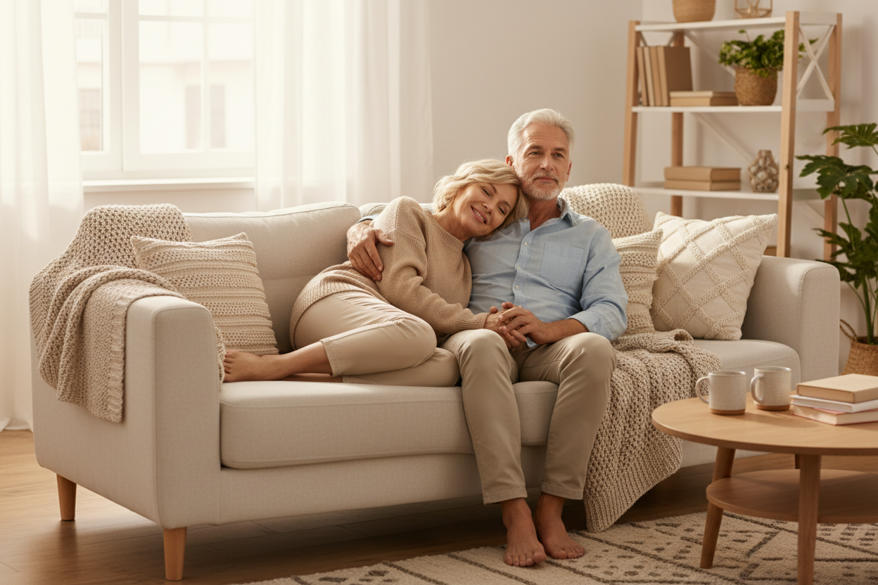 Bannière couple canapé - sans texte
